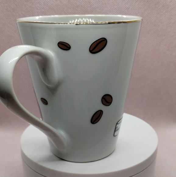 Boss Babe Fuel handmade UV DTF 10oz mug Porcelain with gold trim. - Picture 6 of 8